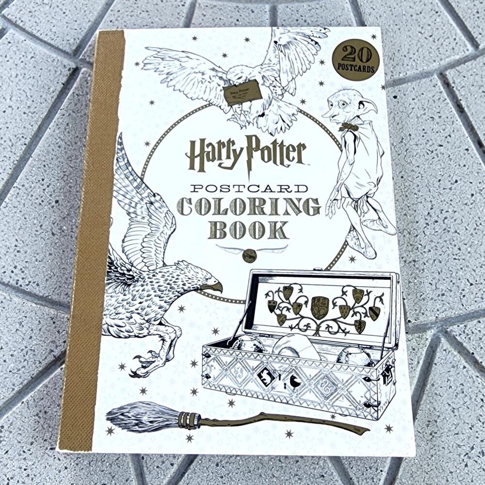 Harry Potter Coloring Wizardry Paperback & Postcard Coloring Book Bundle - Picture 2 of 9